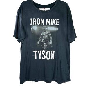 Iron Mike Tyson Vintage 90s Roots of Fight Bloodlines Black Graphic WWE Tee XXL